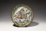 Plate depicting a horseman by Franz von Zülow, sold Dec 2025
