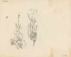 Dagobert Peche, Decorative design, colour and pencil on paper; stamped twice “Wiener/Werkstätte A.G./ Zurich”; framed