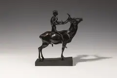 Wilhelm Frass, Diana, bronze, dark patinated; signed on the plinth "W.Frass" and with foundry stamp "Erzgiesserei A.G. Vienna"