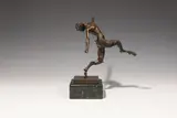 Wilhelm Frass, Faunin, bronze, dark patinated, marble base; signed on the plinth "W.Frass" and foundry stamp "Erzgiesserei A.G. Vienna"