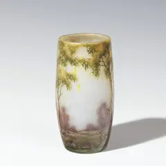 Yellow Vase "Paysage by Daum Nancy, sold Dec 2025