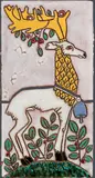 Bertold Löffler, Pair of tiles "Hirsch