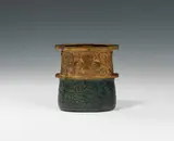 Gustav Gurschner, Vase, bronze, partly patinated dark; signed "GURSCHNER"
