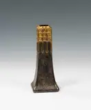 Gustav Gurschner, Vase, bronze, patinated dark and gold; signed "GURSCHNER"