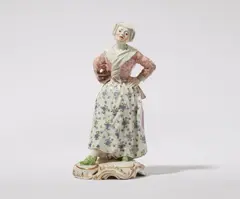 Johann Wilhelm Lanz, A Frankenthal porcelain figure of a bread seller