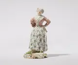Johann Wilhelm Lanz, A Frankenthal porcelain figure of a bread seller