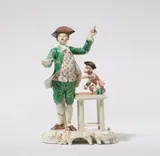 Johann Friedrich Lück, A Frankenthal porcelain group of the Quack
"Der Marktschreier hat einen Affen auf dem Tisch sitzen"