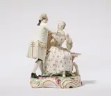 Johann Friedrich Lück, A Frankenthal porcelain group of an Allegory of Feeling