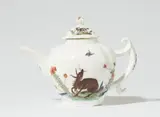 Meissen Royal Porcelain Manufactory, A Meissen porcelain teapot and lid with mythical creatures