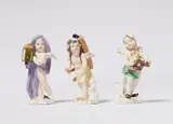 Meissen Royal Porcelain Manufactory, Three Meissen porcelain figures of children from the series of large "verkleideten amoretten"