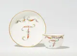 A KPM Berlin porcelain cup and saucer with the monogram F. by Königliche Porzellanmanufaktur Berlin Kpm, sold Apr 2026