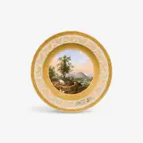 Königliche Porzellanmanufaktur Berlin Kpm, A KPM Berlin porcelain plate with a topographical motif