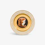 Königliche Porzellanmanufaktur Berlin Kpm, A KPM Berlin porcelain dessert plate with cameo painting from the wedding service for Princess Louise of Prussia