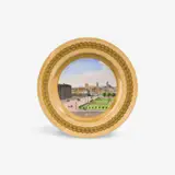 Königliche Porzellanmanufaktur Berlin Kpm, A KPM Berlin porcelain plate with a view of Berlin