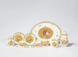 A KPM Berlin porcelain dejeuner with fruit motifs in gold medallions by Königliche Porzellanmanufaktur Berlin Kpm, sold Apr 2026