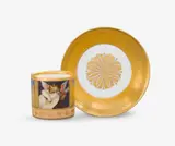 A KPM Berlin porcelain cup with a putto playing a lute after Rosso Fiorentino by Königliche Porzellanmanufaktur Berlin Kpm, Model no. 809. Blue sceptre mark, on the cup with enamel blue dash above, press mark, sold Apr 2026