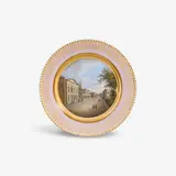 Königliche Porzellanmanufaktur Berlin Kpm, A KPM Berlin porcelain dessert plate from a service with views of Thuringia