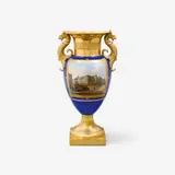 Königliche Porzellanmanufaktur Berlin Kpm, A KPM Berlin porcelain vase depicting monuments in Berlin