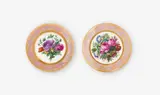 Königliche Porzellanmanufaktur Berlin Kpm, Two KPM Berlin porcelain plates with floral decor