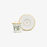 Königliche Porzellanmanufaktur Berlin Kpm, A commemorative KPM Berlin porcelain cup "1813" and saucer "Belle Alliance"