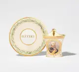 Königliche Porzellanmanufaktur Berlin Kpm, A KPM Berlin porcelain cup commemorating General Field Marshall Blücher