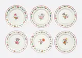 Six KPM Berlin porcelain dinner plates from three later orders for Charlottenburg Palace by Königliche Porzellanmanufaktur Berlin Kpm, sold Apr 2026