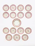 16 KPM Berlin porcelain dishes from the "Damascus" dinner service made for Emperor Wilhelm II by Königliche Porzellanmanufaktur Berlin Kpm, sold Apr 2026