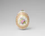 A porcelain Easter egg with an octogram and bouquets by Imperial Porcelain Manufacture St. Petersburg, sold Apr 2026