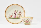 A Meissen porcelain tea bowl and saucer with "hausmaler" painting by Meissen Royal Porcelain Manufactory, sold Nov 2025