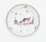 A Meissen porcelain dish from a dinner service with creature of fable painting by Meissen Royal Porcelain Manufactory, sold Nov 2025