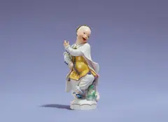 Paul Scheurich, A Meissen porcelain figure of a dancing Chinese boy by Paul Scheurich
