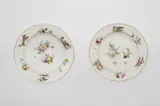 A pair of Meissen porcelain dinner plates from the dinner service with Oriental birds, flowers and fruits for King Frederick II by Meissen Royal Porcelain Manufactory, sold Jun 2025