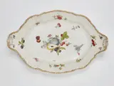 A Berlin KPM porcelain platter from the table service with fruit and gold lace rim for King Frederick II by Meissen Royal Porcelain Manufactory, sold Jun 2025