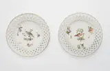 A pair of Meissen porcelain dessert plates from the dinner service with Oriental birds, flowers and fruits for King Frederick II by Meissen Royal Porcelain Manufactory, sold Jun 2025