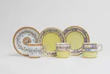 Three Berlin KPM porcelain cups and saucers with flower wreaths by Königliche Porzellanmanufaktur Berlin Kpm, sold Jun 2025