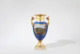 A Berlin KPM porcelain vase with two views in the manner of Eduard Gaertner
The government building and the view of the Prinzenufer in Frankfurt an der Oder by Königliche Porzellanmanufaktur Berlin Kpm, sold Jun 2025