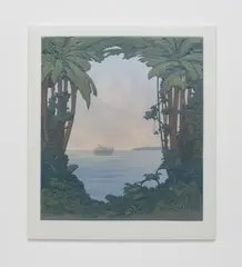 A rare Berlin KPM porcelain 'plateau' with a South Sea view by Theo Schmuz-Baudiss, sold Jun 2025