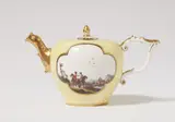 A Meissen porcelain yellow ground teapot and cover by Meissen Royal Porcelain Manufactory, sold May 2025