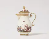 A small Meissen porcelain coffee pot and cover with Chinoiseries by Meissen Royal Porcelain Manufactory, sold May 2025