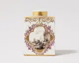 A Meissen porcelain tea caddy and cover by Meissen Royal Porcelain Manufactory, sold May 2025