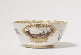 A large Meissen porcelain slop bowl with battle scenes by Meissen Royal Porcelain Manufactory, sold May 2025