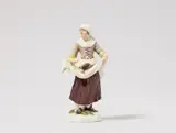 A Meissen porcelain figure of a Dutch fisherwoman by Meissen Royal Porcelain Manufactory, sold May 2025