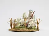 Peter Reinicke, A Meissen porcelain figure of a river god as an allegory of the Vistula in a French ormolu mount