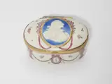 A Nymphenburg porcelain snuff box with a portrait of Bavarian Prince Elector Maximilian III Joseph by Nymphenburg, sold May 2025