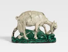 Ziege by Gerhard Marcks, 1918, Ceramic, glazed green, black and white, sold Jun 2024