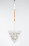 A Murano glass hanging lamp by Ercole Barovier by Ercole Barovier, Tapering chandelier formed from rows of glass flowers surrounding three screw fixtures for lightbulbs. H approx, sold May 2024
