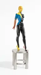 Allen Jones, Waiting on Table, 1987-2001, Painted fiberglass and chromium-plated metal
