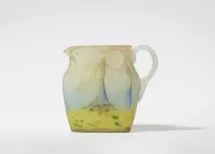 Daum Frères Nancy, A Daum Frères glass jug "Daturas"