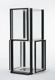 Marcel Breuer, Vitrine S40 by Marcel Breuer, Designed as two glass cubes with black lacquered wood frames placed on top of each other. H 164, W 80, D