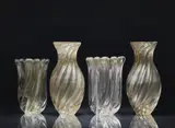 Archimede Seguso, Two pairs of fluted vases
Archimede Seguso, Murano, 1970s/1980s.